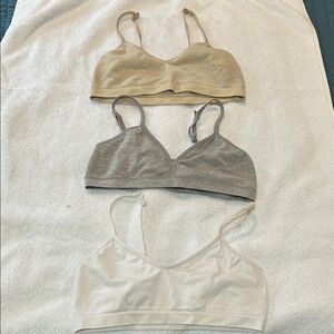 Elegant Women's Bra Set - Cream, Gray, and White